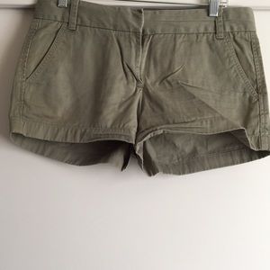 Olive JCrew 3 inch inseam Chino Shorts